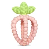 Gryzaki dla dzieci - Gryzak Silikonowy, Soczysta Malina Z Listkami, Różowy, Razbaby - miniaturka - grafika 1