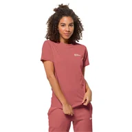Koszulki i topy damskie - Damska koszulka Jack Wolfskin ESSENTIAL T W faded rose - XS - miniaturka - grafika 1