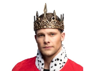 Korona Króla złota - 1 szt. - Dodatki do strojów karnawałowych - miniaturka - grafika 1