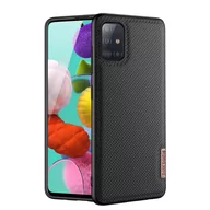 Etui i futerały do telefonów - Dux Ducis Fino etui pokrowiec pokryty nylonowym materiałem Samsung Galaxy A51 czarny - miniaturka - grafika 1