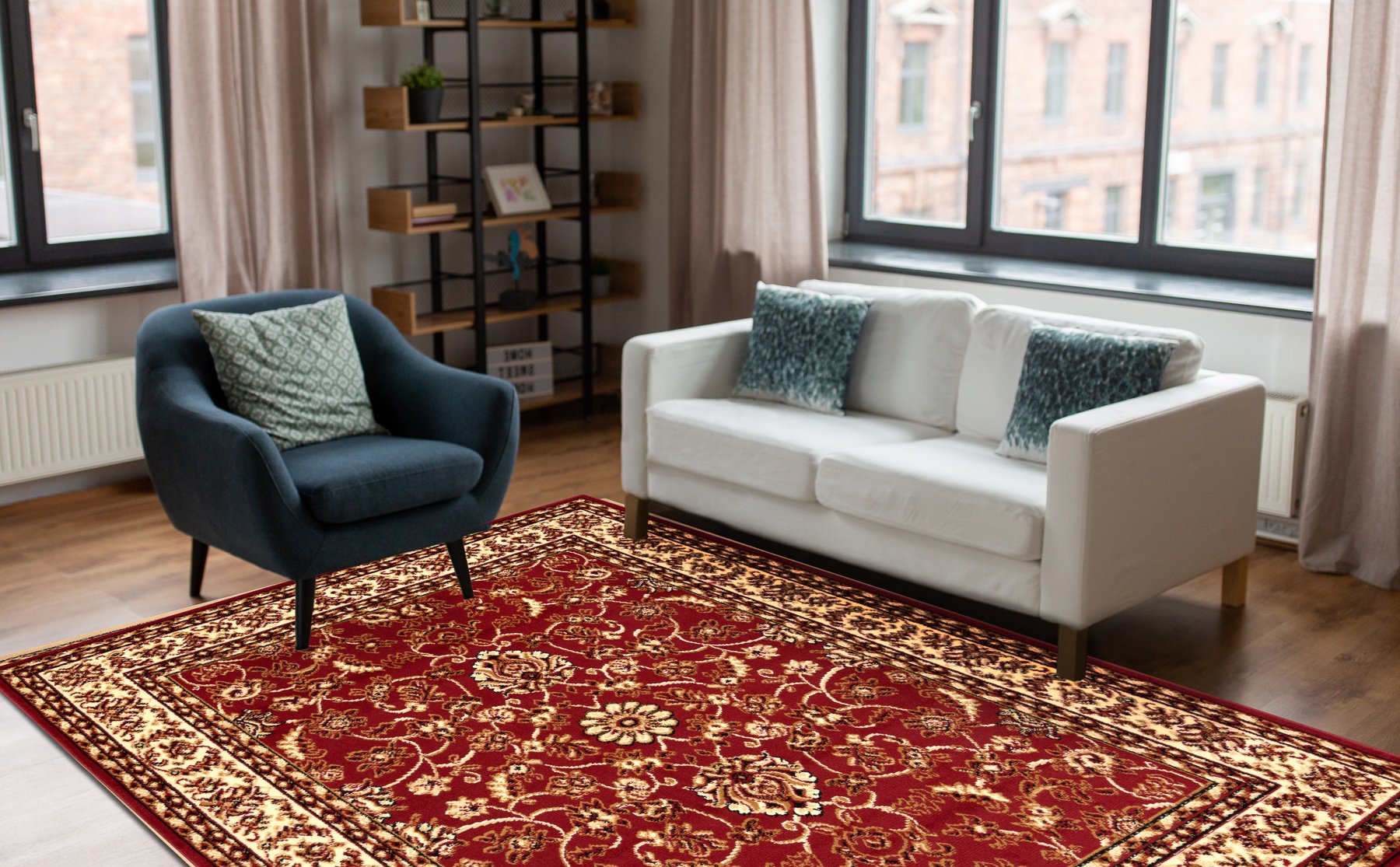 Dywan BCF Morad KLASYK klasyczny - bordo czerwony 140x200 cm