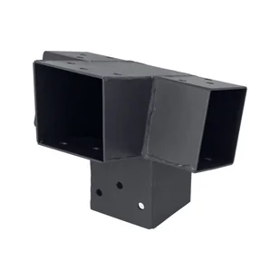 Łącznik prosty 7x7 cm 105st. 4-końce Suki Plug-in antracyt - Łączniki, trójniki, kształtki - miniaturka - grafika 1