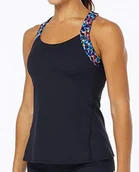 Koszulki i topy damskie - TYR damski Carnivale Lola Tank Top, czarny/wielokolorowy, średni - miniaturka - grafika 1