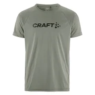 Koszulki męskie - Męska Koszulka z krótkim rękawem CRAFT CORE ESSENCE LOGO TEE M 1911786-647000 – Szary - miniaturka - grafika 1