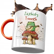 Kubki - Kubek Pomarańczowy Dla Tomka Kolegi Męża Prezent z Nadrukiem ze Zdjęciem+ Opakowanie na prezent (wzór 01) - miniaturka - grafika 1