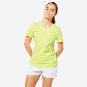 Koszulki sportowe damskie - Koszulka z krótkim rękawem damska Domyos Gym & Pilates 500 Essentials - miniaturka - grafika 1