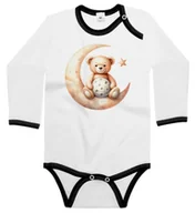 Body dla niemowląt - Body dziecięce Boho Pluszowy Misio Siedzący Na Księzycu Dzień Misia 86/92 - miniaturka - grafika 1