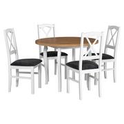 Stoły z krzesłami - Zestaw stół i 4 krzesła drewniane POLI 3 + NILO 11 - miniaturka - grafika 1