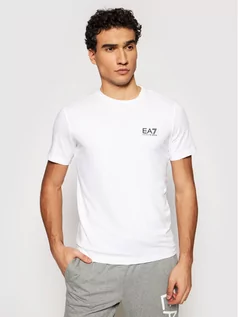 Koszulki męskie - Emporio Armani EA7 T-Shirt 8NPT52 PJM5Z 1100 Biały Regular Fit - grafika 1