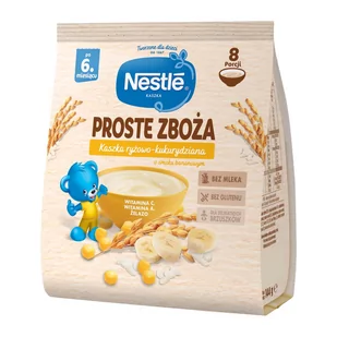 NESTLE PROSTE ZBOŻA KASZKA RYŻOWO-KUKURYDZIANA BANANOWA PO 6 MIESIĄCU 144G - Kaszki dla dzieci - miniaturka - grafika 1