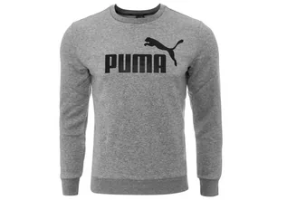 Bluzy męskie - Puma Bluza Męska Dresowa Ocieplana Ess Big Logo Crew Gray 586678 03 - Rozmiar: Xl - grafika 1