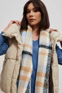 Apaszki i szaliki damskie - Szal w kratę z frędzlami - miniaturka - grafika 1