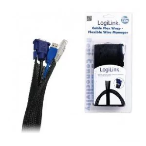 Logilink Elastyczny organizator kabli, czarny - (KAB0006) - Maskownice do kabli - miniaturka - grafika 3