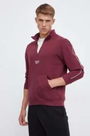 Bluzy męskie - Reebok bluza męska kolor bordowy z aplikacją - miniaturka - grafika 1