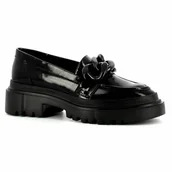 Mokasyny damskie - Czarne mokasyny damskie CARINII - Carinii - miniaturka - grafika 1