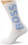 Skarpetki męskie - BOSS Męskie skarpetki QS Rib Logo CC Short_Socks, Open White115, 43-46, Open White115, 43-46 - miniaturka - grafika 1