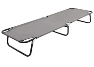 Leżaki ogrodowe - Elior Szary pojedynczy leżak składany P6-F09 - miniaturka - grafika 1