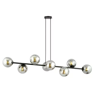 ROSSI 8 BL GRAFIT 875/8 lampa sufitowa wisząca czarna szklane klosze DESIGN - Lampy sufitowe - miniaturka - grafika 1