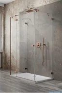 Kabiny prysznicowe - Radaway Essenza Pro Brushed Copper Kdj+S kabina 80x100x80cm lewa szczotkowana miedź 10097310-93-01L/10098080-01-01/10098080-01-01 - miniaturka - grafika 1