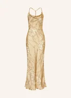 Sukienki - Reiss Sukienka Satynowa Rochelle-Floral gold - miniaturka - grafika 1