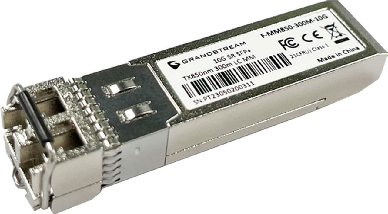 Moduł SFP GrandStream Grandstream SFP+ Modu wiat owodowy Multi-Mode, długość fali 850nm, 300 metrów, 10Gbps GF-MM850-300M-10G