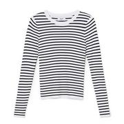 Swetry damskie - Cropp - Biały sweter w paski - Biały - miniaturka - grafika 1
