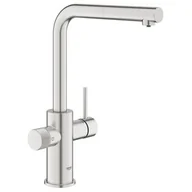 Baterie kuchenne - Grohe Blue Pure Minta Bateria kuchenna wysoka z wyciąganą wylewką z funkcją filtrowania wody stal nierdzewna 30590DC0 - miniaturka - grafika 1