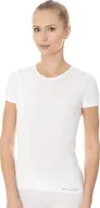 Koszulki i topy damskie - Brubeck SS00970A Koszulka damska z krótkim rękawem COMFORT COTTON biały XL - miniaturka - grafika 1