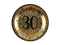 Dekoracje i nakrycia stołu na imprezę - Talerzyki na trzydzieste urodziny Sparkling - 22,5 cm - 10 szt. - miniaturka - grafika 1