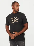 Koszulki męskie - KARL LAGERFELD T-Shirt 755034 544225 Beżowy Regular Fit - miniaturka - grafika 1