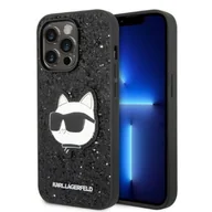 Etui i futerały do telefonów - Karl Lagerfeld Etui do iPhone 14 Pro 6,1" czarny/black hardcase Glitter Choupette Patch - miniaturka - grafika 1