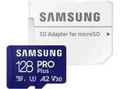 Karty pamięci - Karta pamięci SAMSUNG PRO Plus (2023) 128GB MicroSDXC + adapter - miniaturka - grafika 1