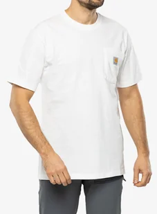 Koszulka męska Carhartt K87 Pocket S/S T-Shirt - white - Koszulki męskie - miniaturka - grafika 1