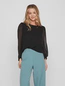 Bluzki damskie - Vila Bluzka w kolorze czarnym - miniaturka - grafika 1