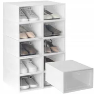 Pokrowce na ubrania - 10x organizer pojemnik pudełko szafka na buty zestaw do garderoby 22x32x14 - miniaturka - grafika 1