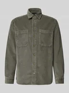 Koszule męskie - Koszula casualowa o kroju regular fit ze sztruksu z kołnierzykiem typu kent - miniaturka - grafika 1