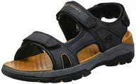 Sandały męskie - Skechers Sandały męskie Tresmen Hirano, Black Synthetic, 43 EU - miniaturka - grafika 1