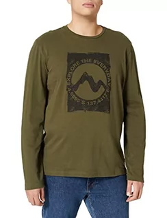 Koszulki męskie - camel active T-shirt męski, brązowy (Olive Brown), M - grafika 1
