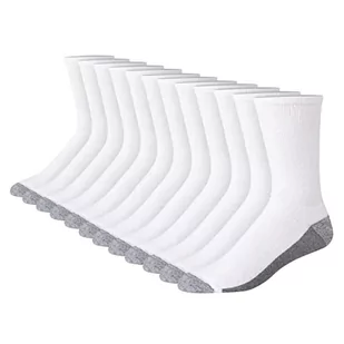 Hanes Męskie skarpety ComfortBlend Max Cushion, 12 sztuk, białe/szare, rozmiar 37,5-46 EU (12 szt.), biały/szary - Skarpetki damskie - miniaturka - grafika 1