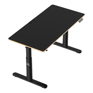 Biurko dla dzieci, elektycznie regulowany, czarna płyta, 120X60 cm, 55-81 cm, PULSAR, uchwyt na słuchawki, klips na kable, ULTRADE - Biurka - miniaturka - grafika 5