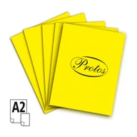 Szkolne artykuły papiernicze - Brystol Protos A2 żółty 20k [mm:] 430x610 - miniaturka - grafika 1
