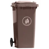 Kosze na śmieci - FENIKS Kubeł 240L Pojemnik Na Odpady Brąz - miniaturka - grafika 1