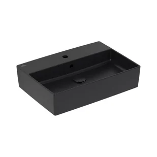 Villeroy & Boch Memento 2.0 Umywalka nablatowa 60x42 cm czarna Pure Black z powłoką CeramicPlus 4A0760R7 - Umywalki - miniaturka - grafika 1
