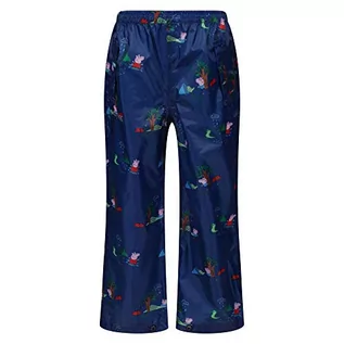 Spodnie i spodenki dla chłopców - Regatta Peppa Pig Pack-It dziecięce spodnie przeciwdeszczowe z nadrukiem, wodoszczelne i oddychające Newroylpeppa 5 Lat - grafika 1