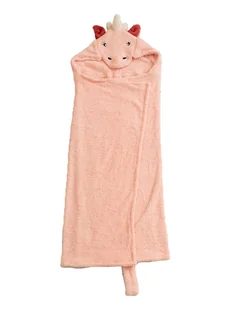 Crochetts Ręcznik "Unicorno" w kolorze jasnoróżowym z kapturem - 120 x 110 cm - Okrycia kąpielowe dla dzieci - miniaturka - grafika 1