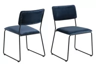Krzesła - D2.Design Krzesło Cornelia VIC Navy Blue 128832 - miniaturka - grafika 1