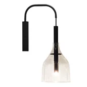 Lampy ścienne - Kinkiet ścienny Botor 4020 Shilo punktowa do jadalni klosz transparentny czarny - miniaturka - grafika 1