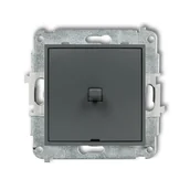 Wyłączniki światła i elektryczne - Wyłącznik pojedynczy dźwigniowy Karlik ICON - grafit mat - miniaturka - grafika 1