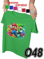 Koszulki męskie - Koszulka Dziecięca Z Nadrukiem Super Mario Luige Gry Różne - M 134-140 - miniaturka - grafika 1