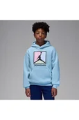 Bluzy dla chłopców - Dzianinowa bluza zkapturem dla dużych dzieci Baseline Jordan Essentials - Niebieski - Nike - miniaturka - grafika 1